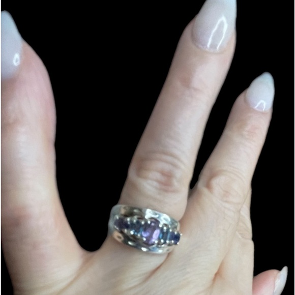 Multi-color Gemstone Ring - Picture 1 of 4